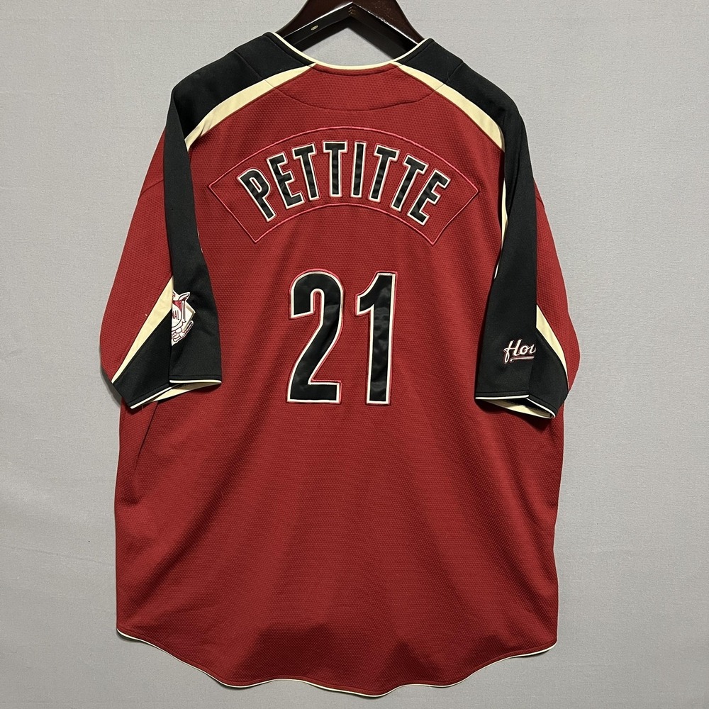 Houston Astros Jersey Mens XXL Red Black Gold MLB Baseball Nike Pettitte‎ 21